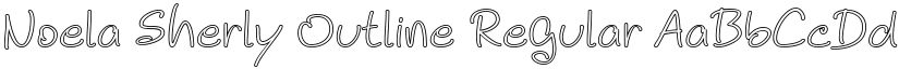 Noela Sherly Outline Regular font