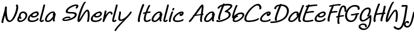 Noela Sherly Italic font