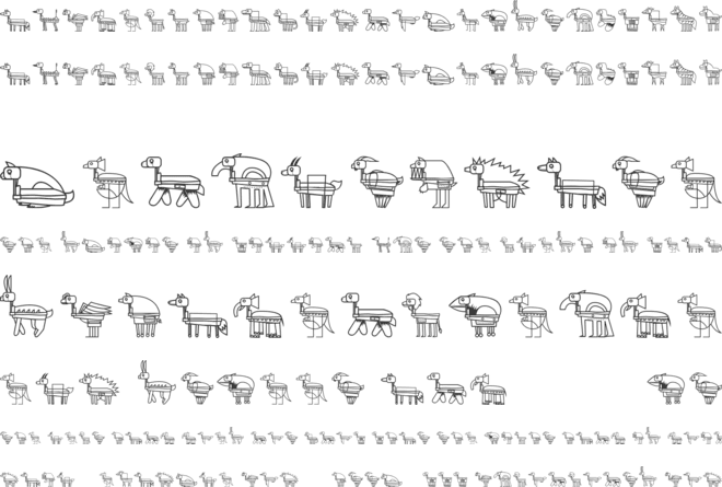 Freak Animals font preview