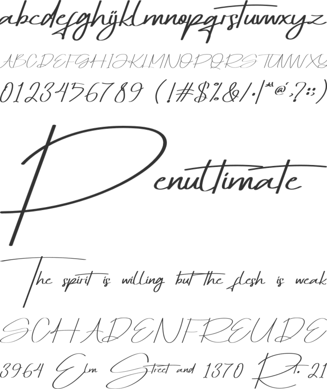 Honofly font preview