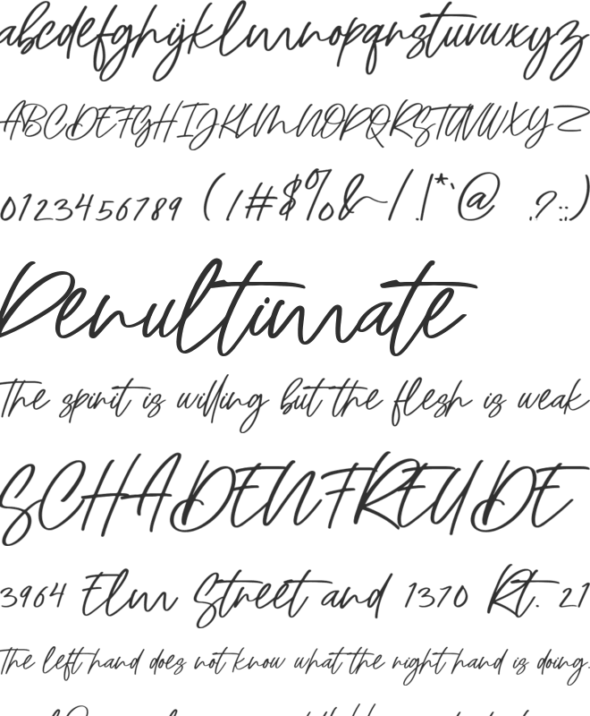 Andline Font font preview
