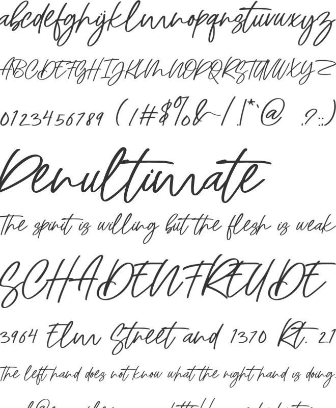 Andline Font font preview