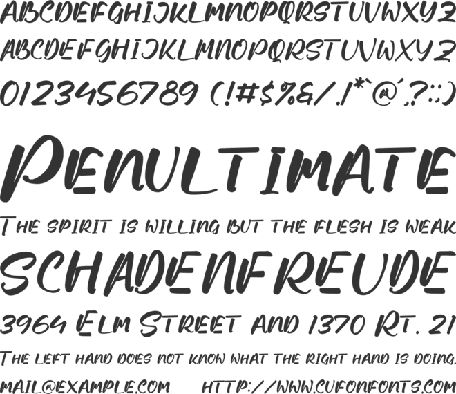 Sunromi font preview