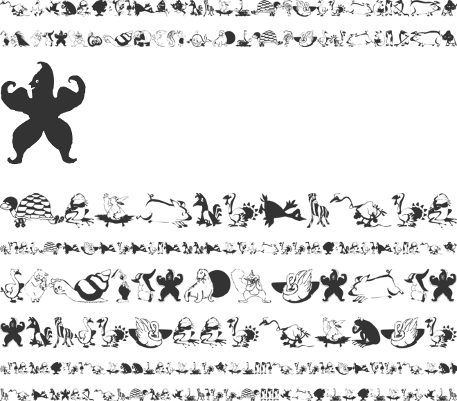 Animal Comedians font preview