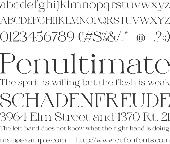 Gilfiky font preview