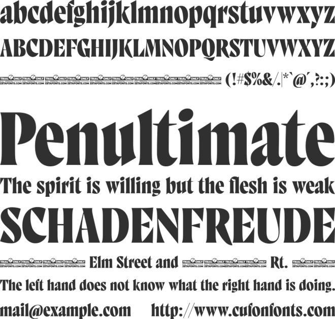 Marcovaldo Trial font preview