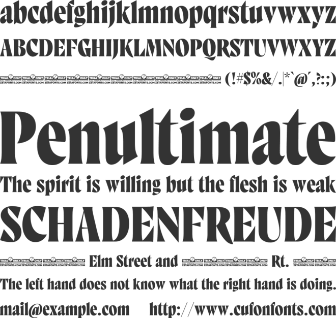 Marcovaldo Trial font preview