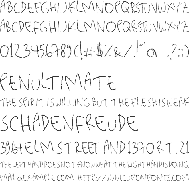 Killerpanda font preview