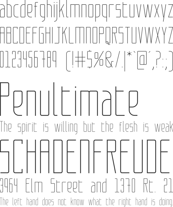 Dustria font preview