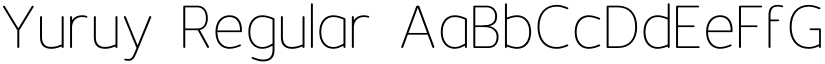 Yuruy Regular font