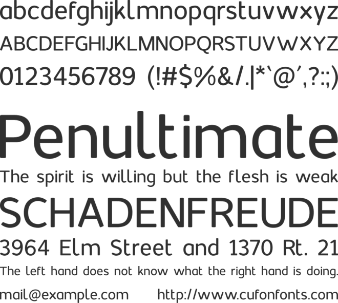Wence font preview