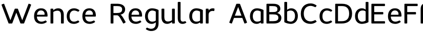 Wence Regular font