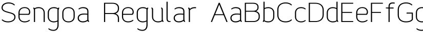 Sengoa Regular font
