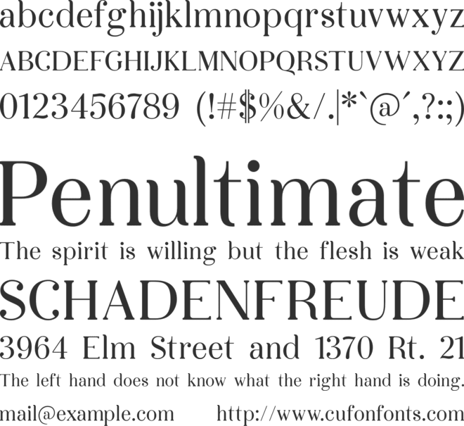 Orffela font preview