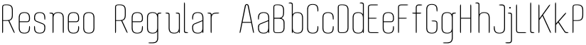 Resneo Regular font