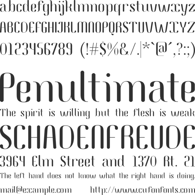 Pagnua font preview