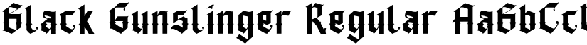 Black Gunslinger Regular font