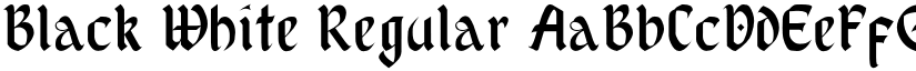 Black White Regular font