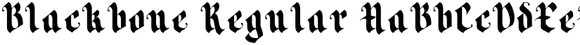 Blackbone Regular font