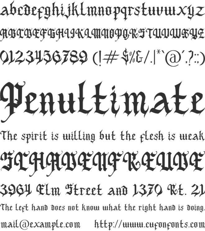 Blackwall font preview