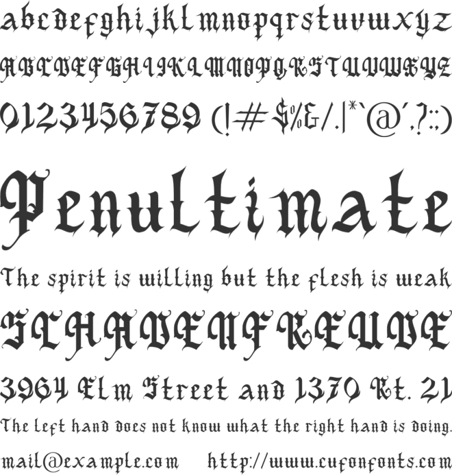 Blackwall font preview