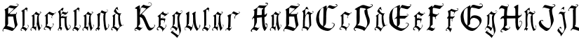 Blackland Regular font
