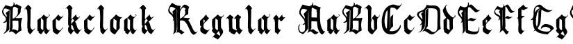 Blackcloak Regular font