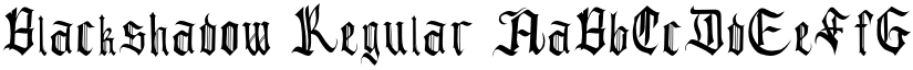 Blackshadow Regular font