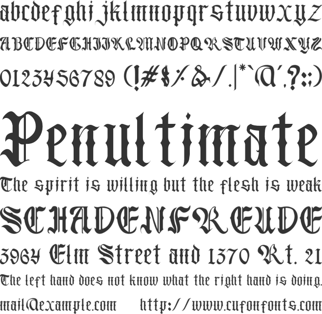 Blackburr font preview