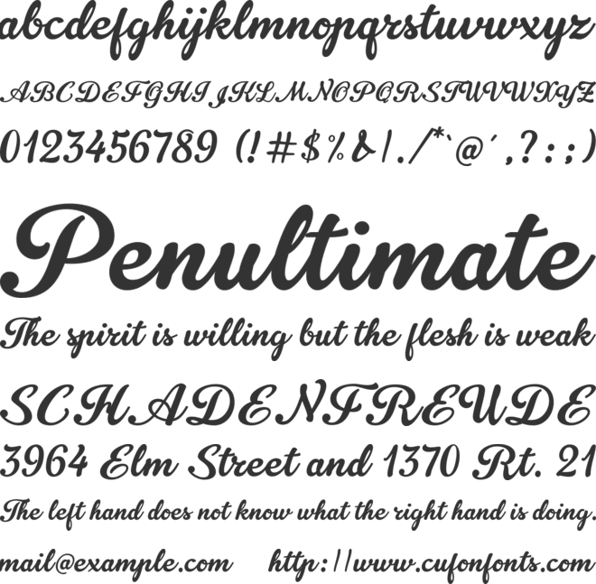 Oraghon Script font preview