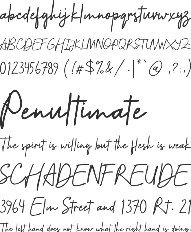 Six Thousand font preview