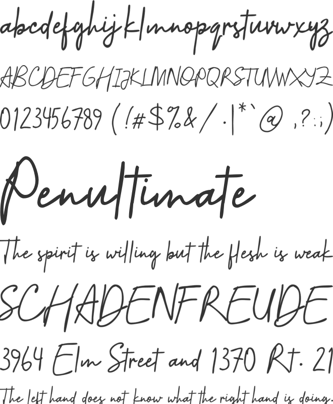 Six Thousand font preview