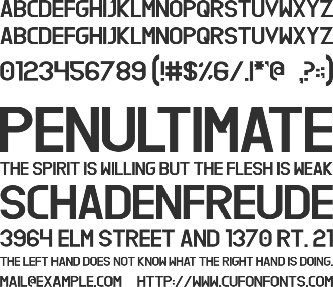 Begal font preview