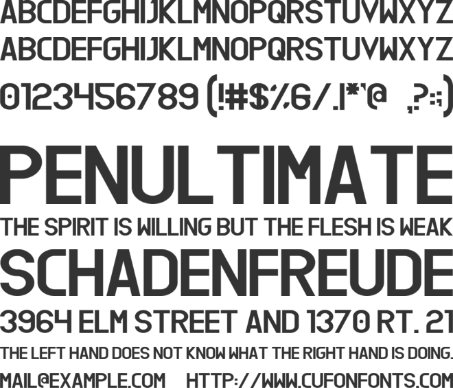 Begal font preview