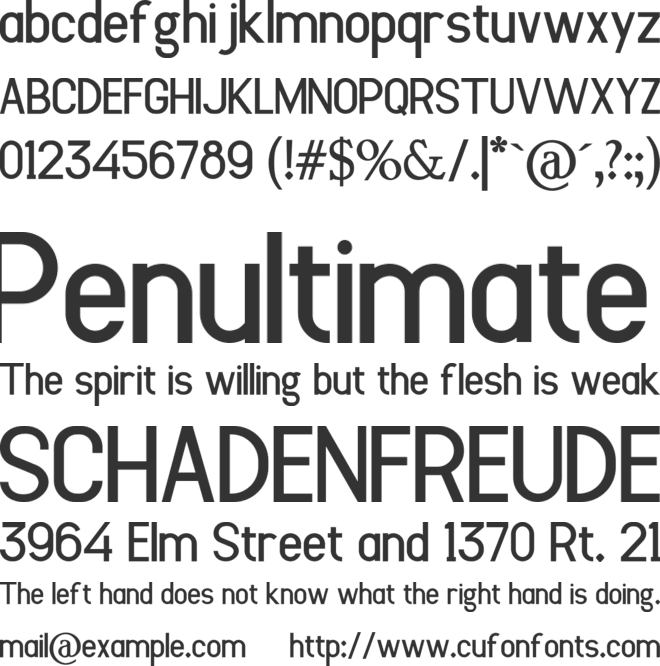 Sulcant font preview