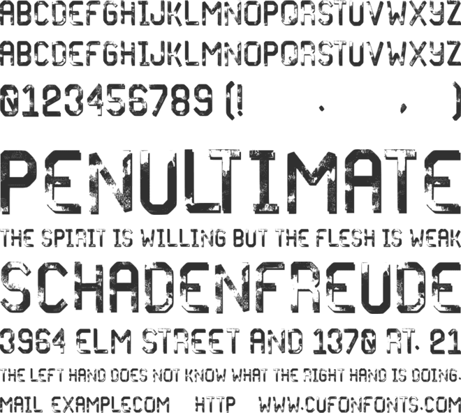 Frozen Time font preview