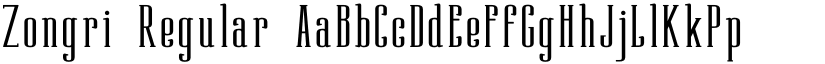 Zongri Regular font