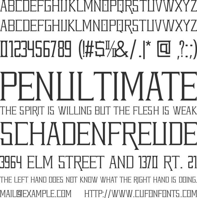 GRADUALLY font preview