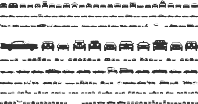 Motor Vehicles font preview