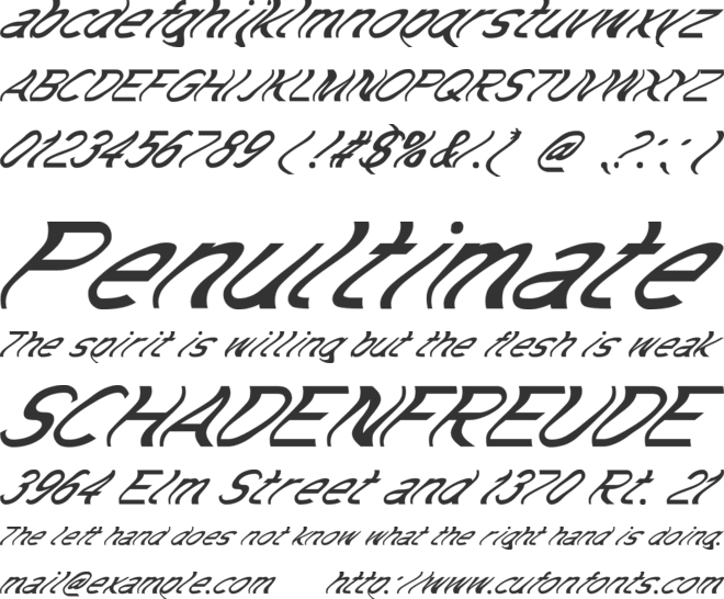 Wavetosh font preview