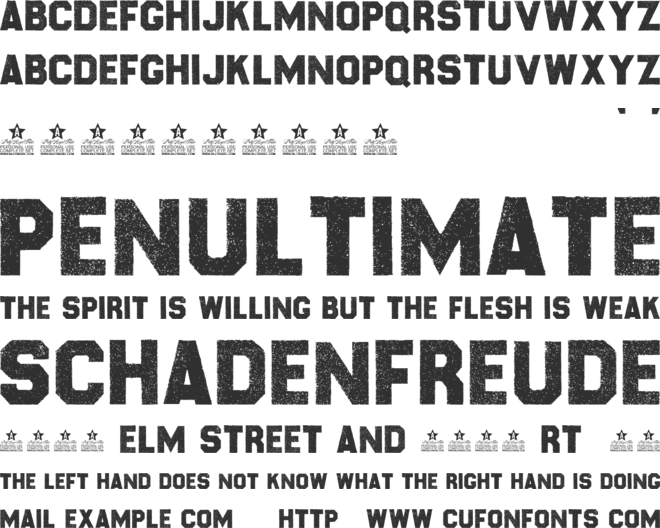 Farenheight Personal Use font preview
