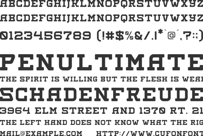 ROTTERDAM REDEMPTION font preview