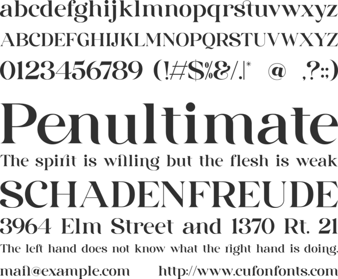 Hiraling font preview