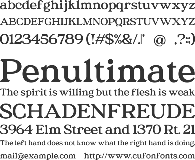 Austena font preview