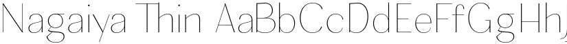 Nagaiya Thin font