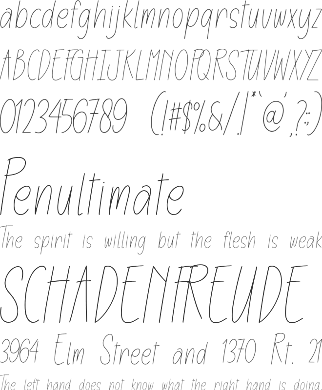Smileline font preview