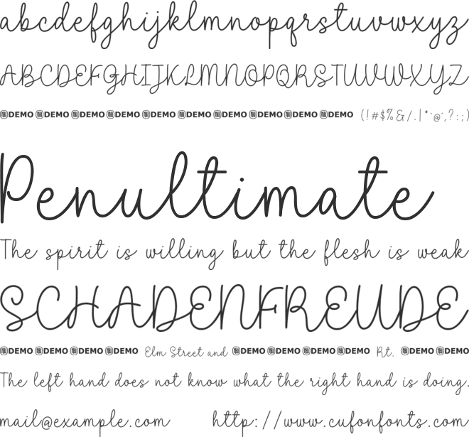 Gauntly font preview