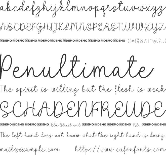 Gauntly font preview