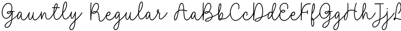 Gauntly Regular font
