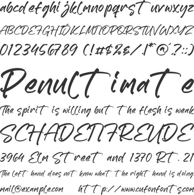 Vakantie font preview